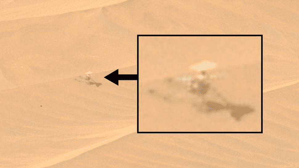 Марсохід Perseverance прислав фото зламаного вертольота NASA Ingenuity на марсіанській дюні