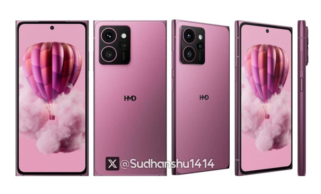 HMD Skyline з’явився на рендерах у рожевому та чорному кольорах
