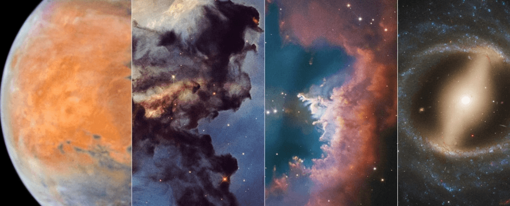 35-річчя телескопа Hubble: NASA показала нові вражаючі знімки Марса, туманностей і галактик