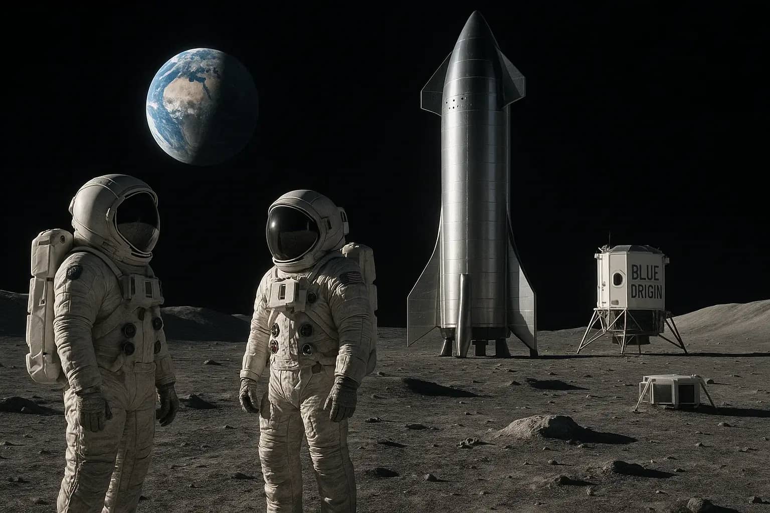 Висадка людини на Місяць знову відкладається: SpaceX не встигає, шанс отримає Безос