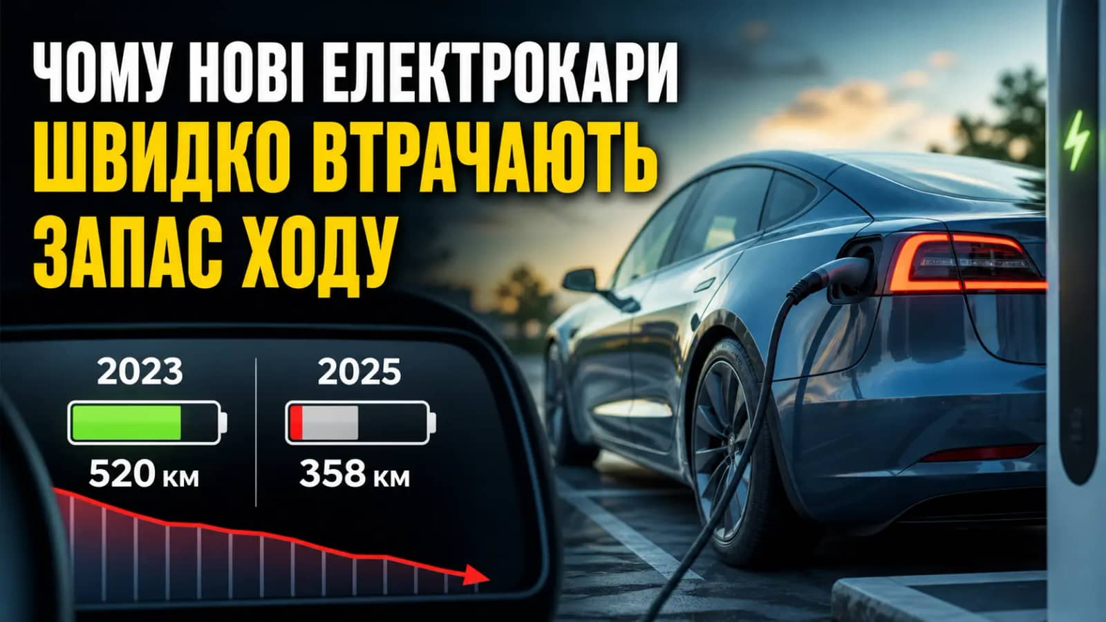 Чому нові електрокари раптово втрачають запас ходу