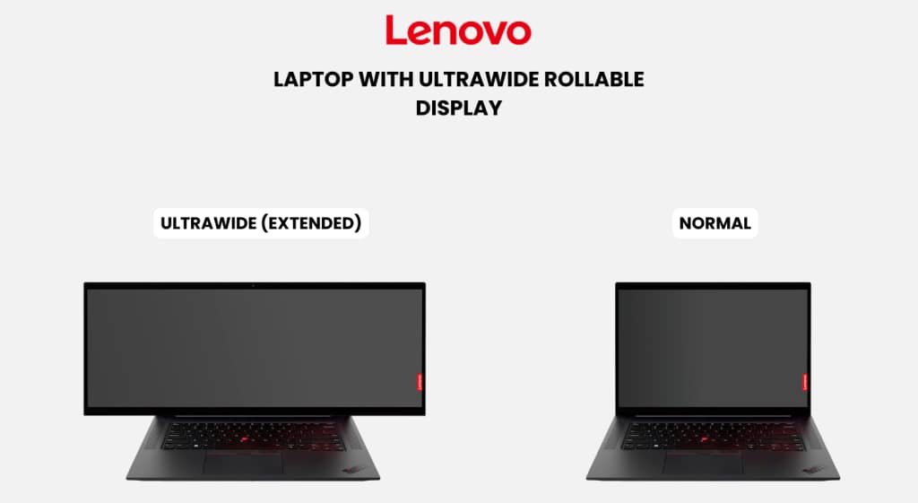Lenovo патентує концепцію ноутбука з ультрашироким скручуваним дисплеєм
