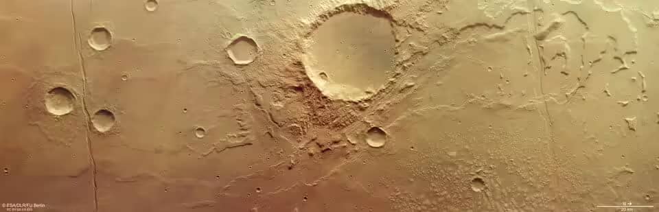 Mars Express відобразив регіон, в якому в давнину знаходилося найбільше марсіанське озеро