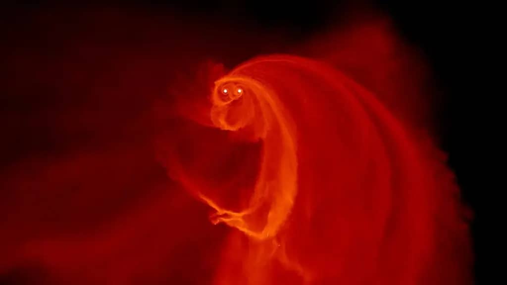 NASA відслідковує дві чорні діри, які розривають далеку галактику