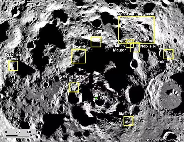 NASA переглянуло список місць висадки астронавтів у районі південного полюса Місяця