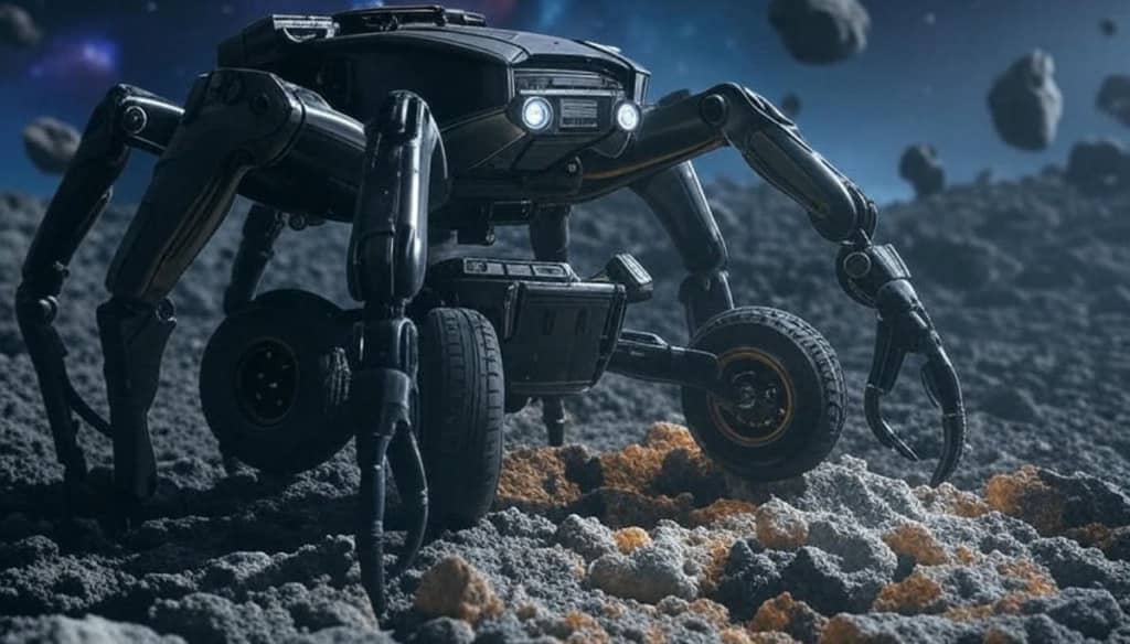 Представлений робот для видобутку копалин у космосі