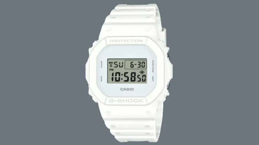 У мережі показали монохромний білий годинник G-Shock DW-5600WW-7