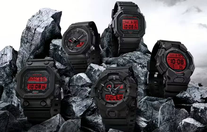 Casio представляє годинник G-Shock у кольорах Black and Bold Red