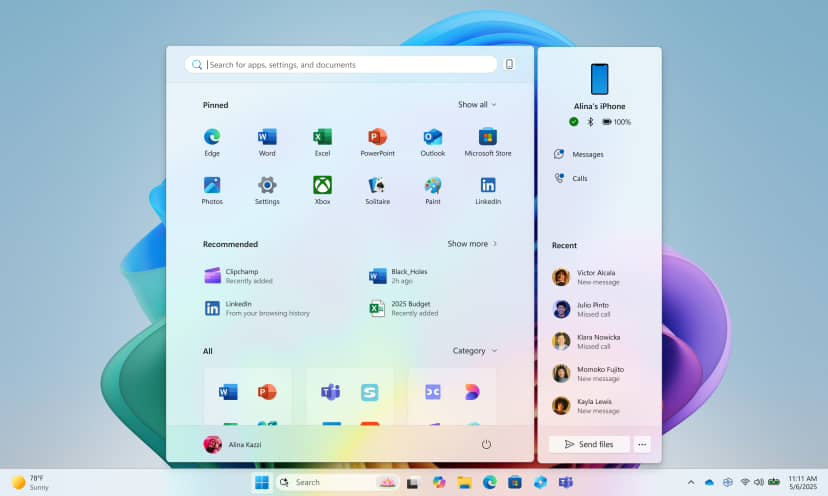 Microsoft запустила тестування покращеного меню «Пуск» для Windows 11