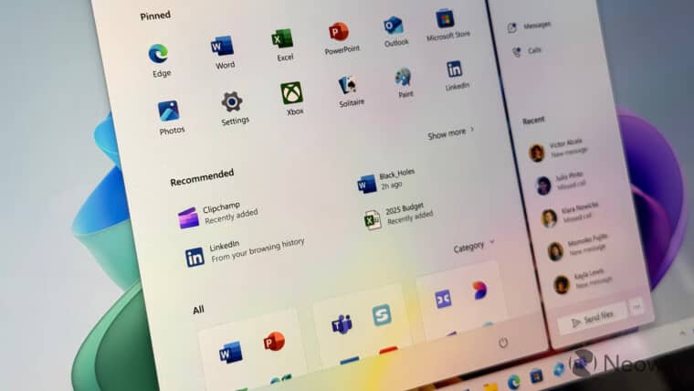 Windows 11 25H2 та 24H2 отримують нове меню «Пуск»
