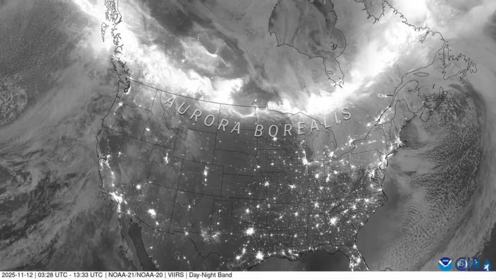 Супутники NOAA зафіксували полярне сяйво з орбіти