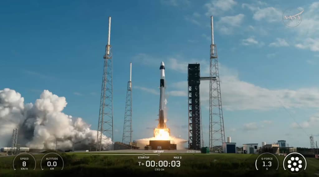 SpaceX запускає вантажну місію CRS-34 до МКС