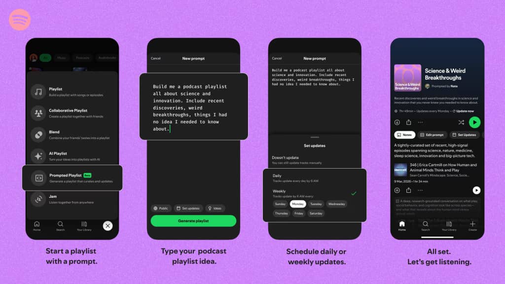 Spotify розширює можливості AI-плейлистів для пошуку подкастів