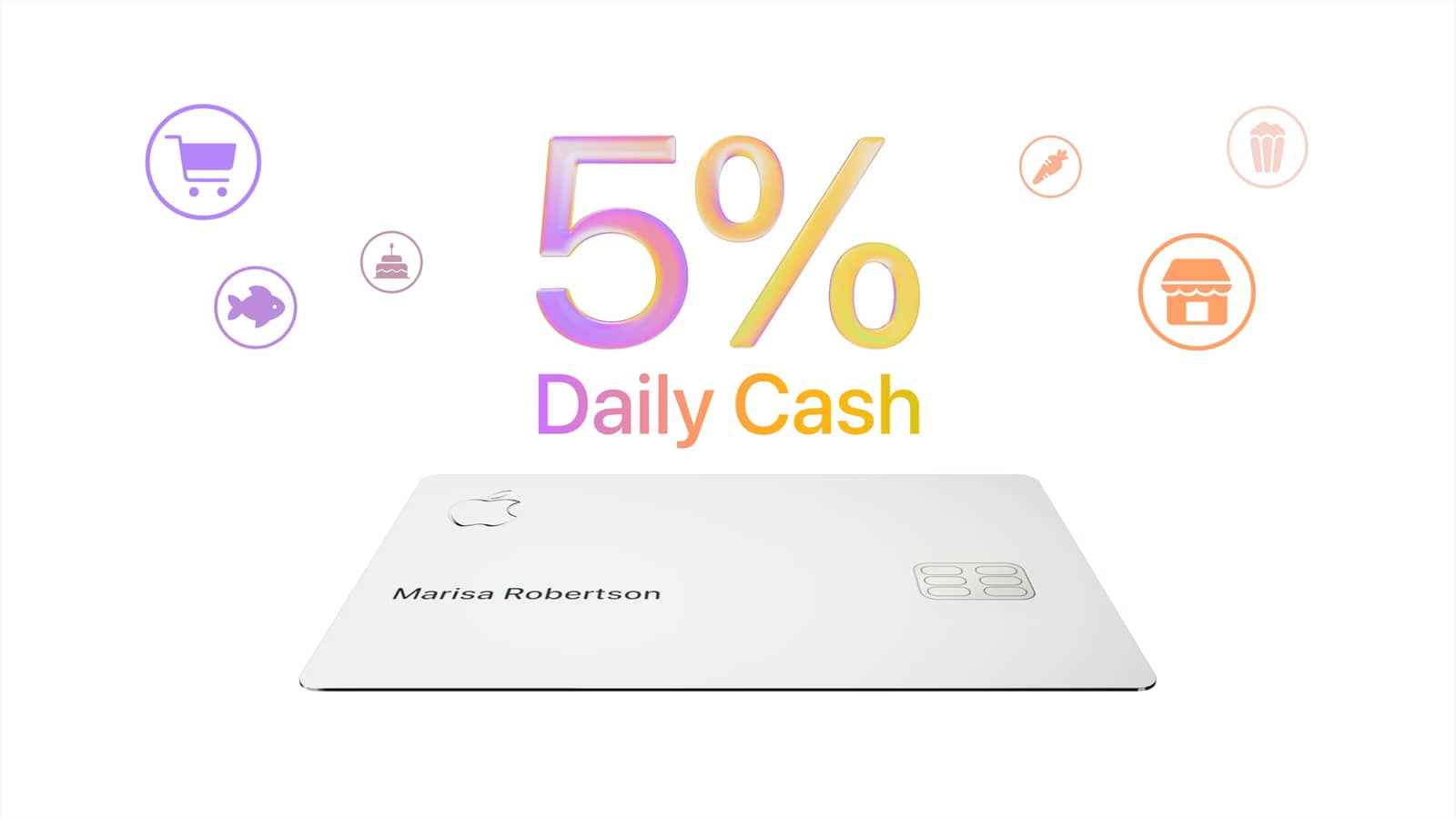 Apple Card пропонує 5% кешбек на продукти