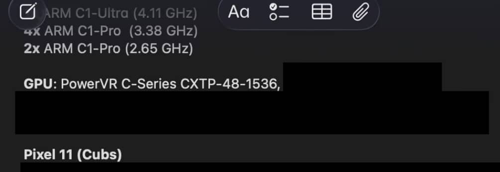 Tensor G6: нові можливості для Pixel 11, але з застарілим GPU