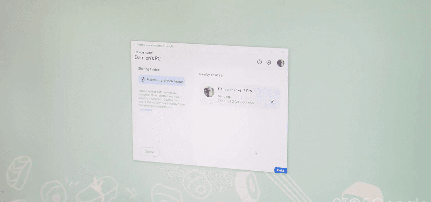Google оновив Nearby Share до Quick Share у Windows