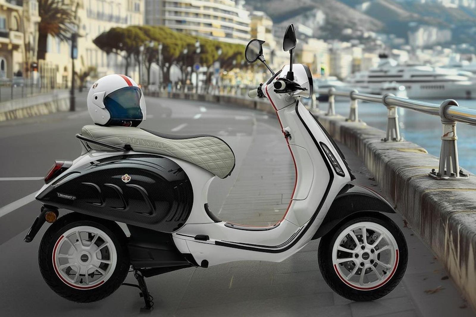 Компанія Mansory представила електричний мопед на базі культової Vespa