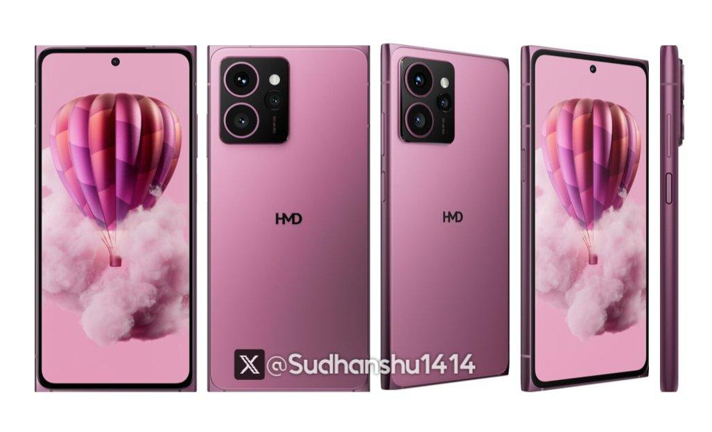 HMD Skyline з’явився на рендерах у рожевому та чорному кольорах