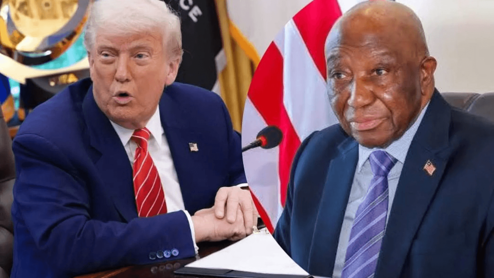 Трамп осоромився на зустрічі з президентом Ліберії (Відео)