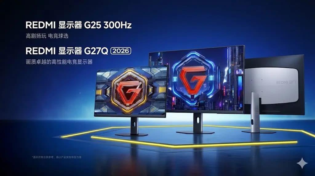 Xiaomi представила Redmi G25 і G27Q 2026: бюджетні монітори з частотою до 320 Гц