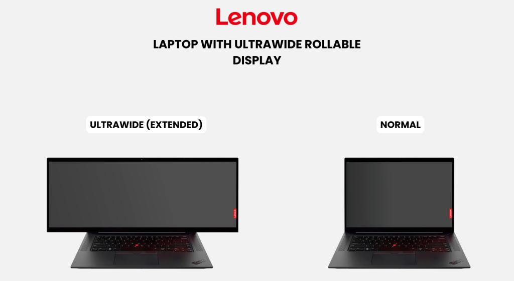 Lenovo патентує концепцію ноутбука з ультрашироким скручуваним дисплеєм