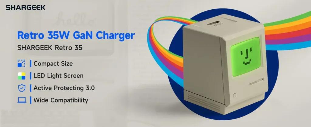Sharge запускає зарядний пристрій Retro 35 Вт з дисплеєм у стилі Macintosh