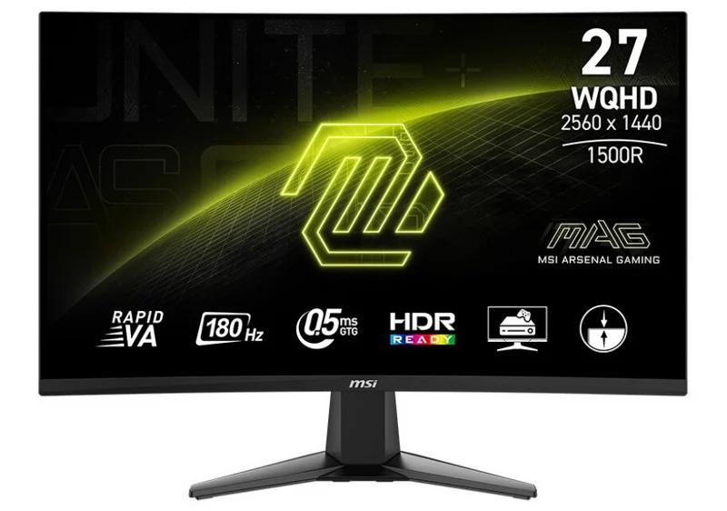 MSI представила вигнутий 27-дюймовий монітор MAG 27CQ6F з 1440p та 180 Гц