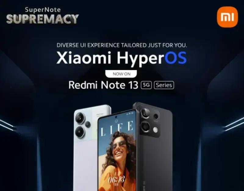 Xiaomi починає випуск оновлення HyperOS для серії Redmi Note 13