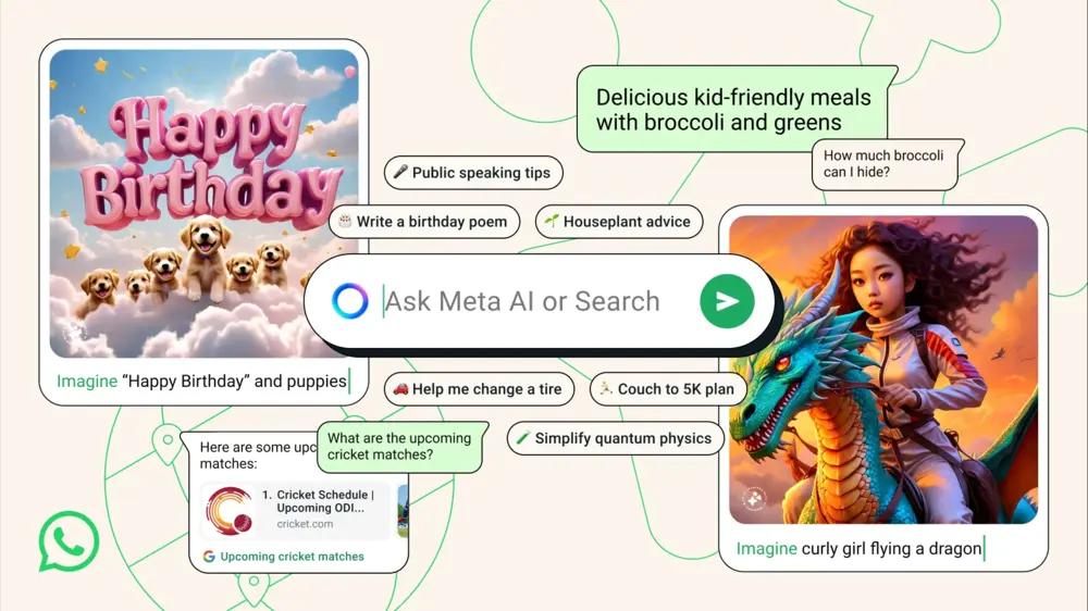Meta додала у WhatsApp генерацію зображень та відео за текстовим описом