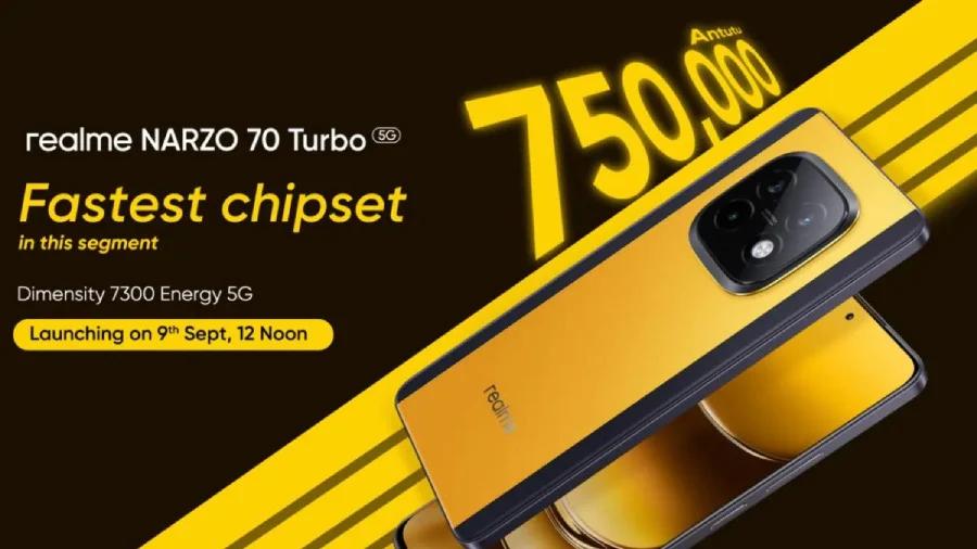 Смартфон Realme Narzo 70 Turbo буде представлений наступного тижня