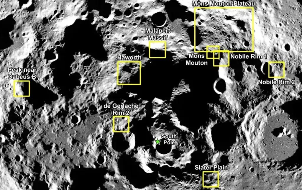 NASA оновило список місць посадки «Artemis 3»