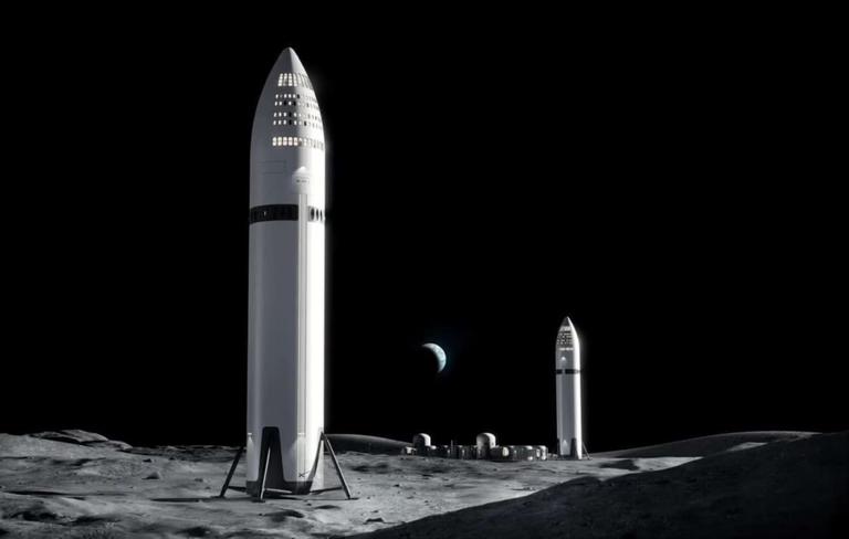 SpaceX показала нові рендери місячного корабля Starship HLS