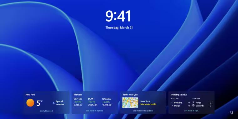 Незабаром у Windows 11 можна буде налаштувати віджети на екрані блокування