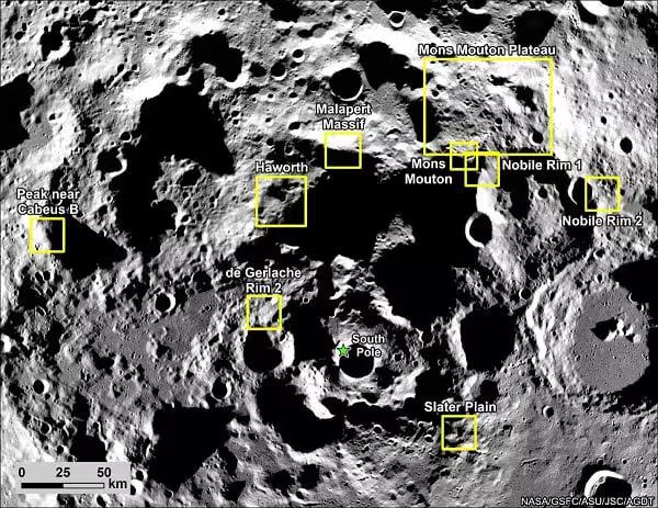 NASA переглянуло список місць висадки астронавтів у районі південного полюса Місяця