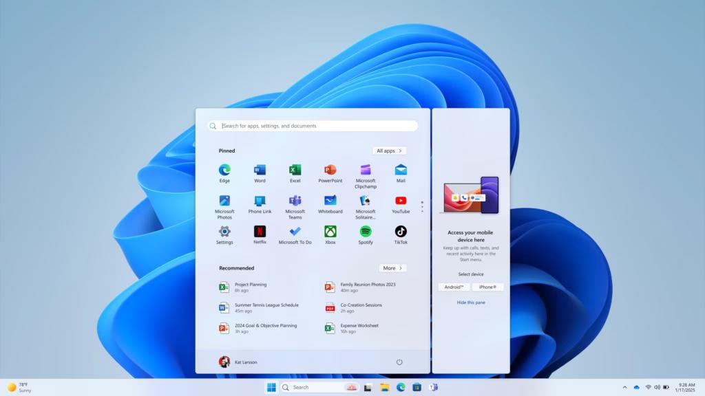 Інтеграція меню «Пуск» Windows 11 для користувачів iPhone вже доступна