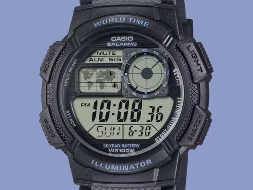 Casio представила годинник AE-1000W з функцією світового часу
