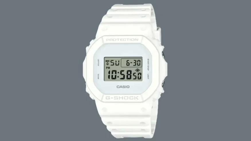 У мережі показали монохромний білий годинник G-Shock DW-5600WW-7