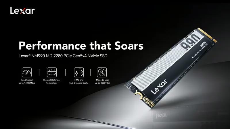 Представлений SSD Lexar NM990 з інтерфейсом PCIe 5.0