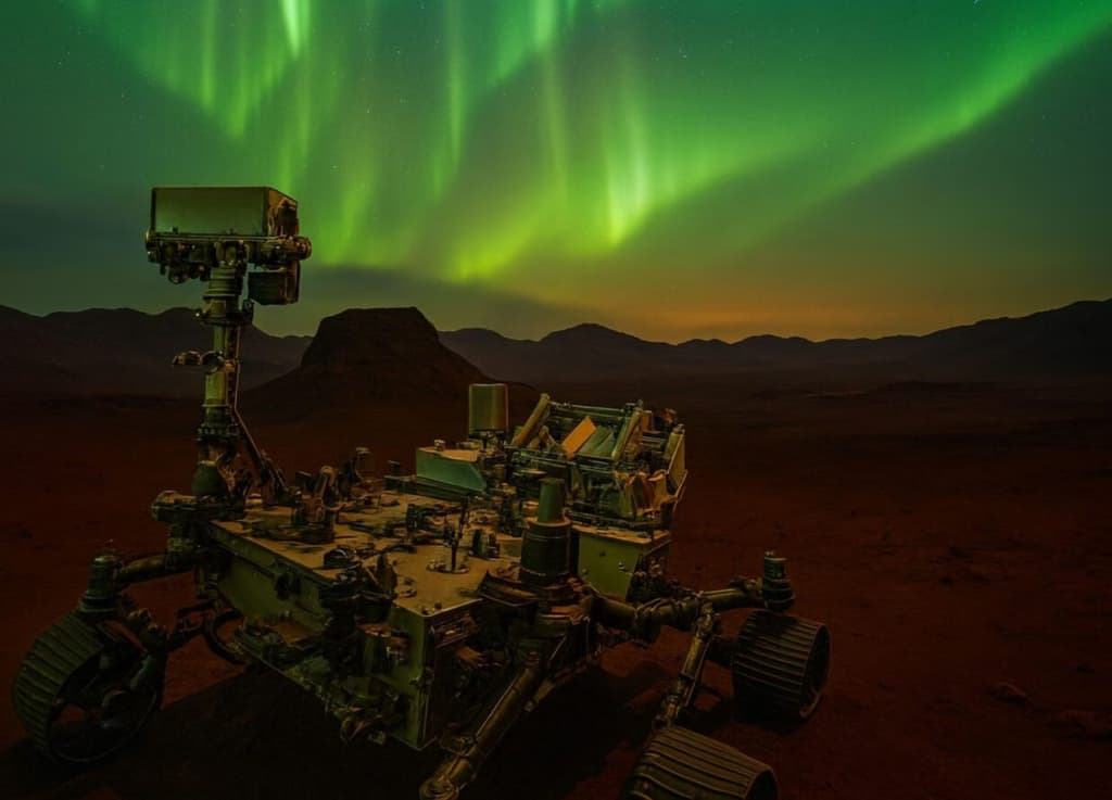 Perseverance вдруге зафіксував полярне сяйво на Марсі