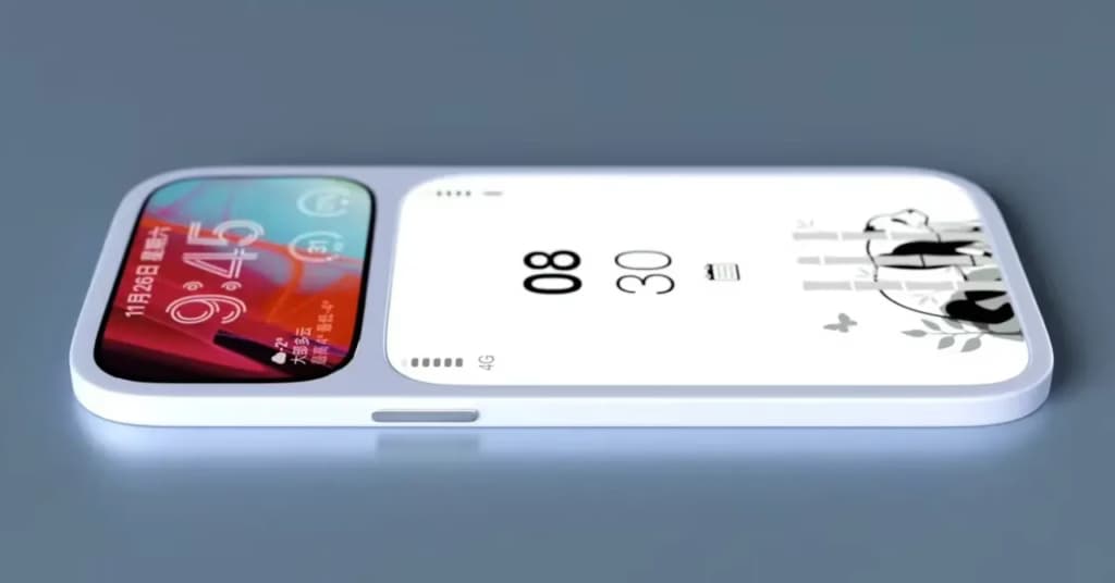 З’явився концепт смартфона з РК-дисплеєм та дисплеєм E Ink на передній панелі