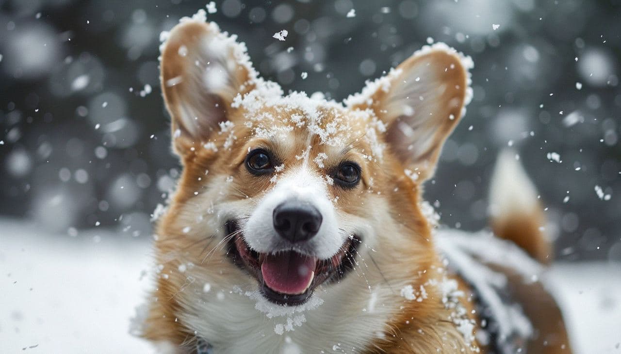 Реакція песика на велику кількість снігу, розвеселила людей (Відео)