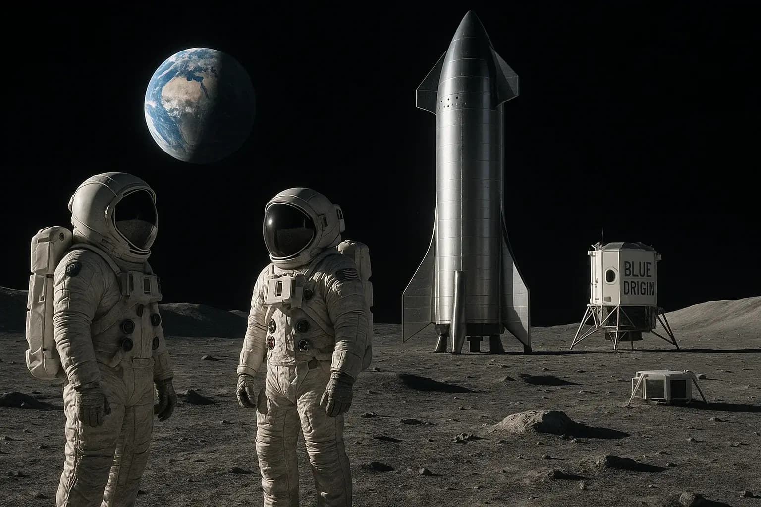 Висадка людини на Місяць знову відкладається: SpaceX не встигає, шанс отримає Безос