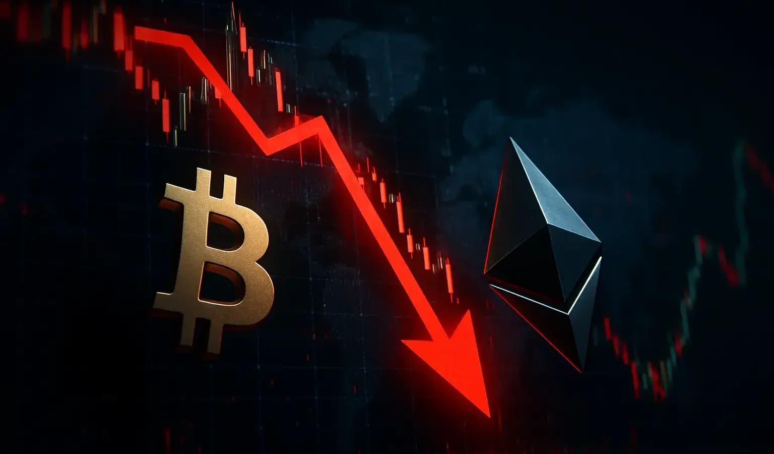 Рекордне падіння крипти: ETH став «червоним» за рік, BTC опустився до $99 тис.