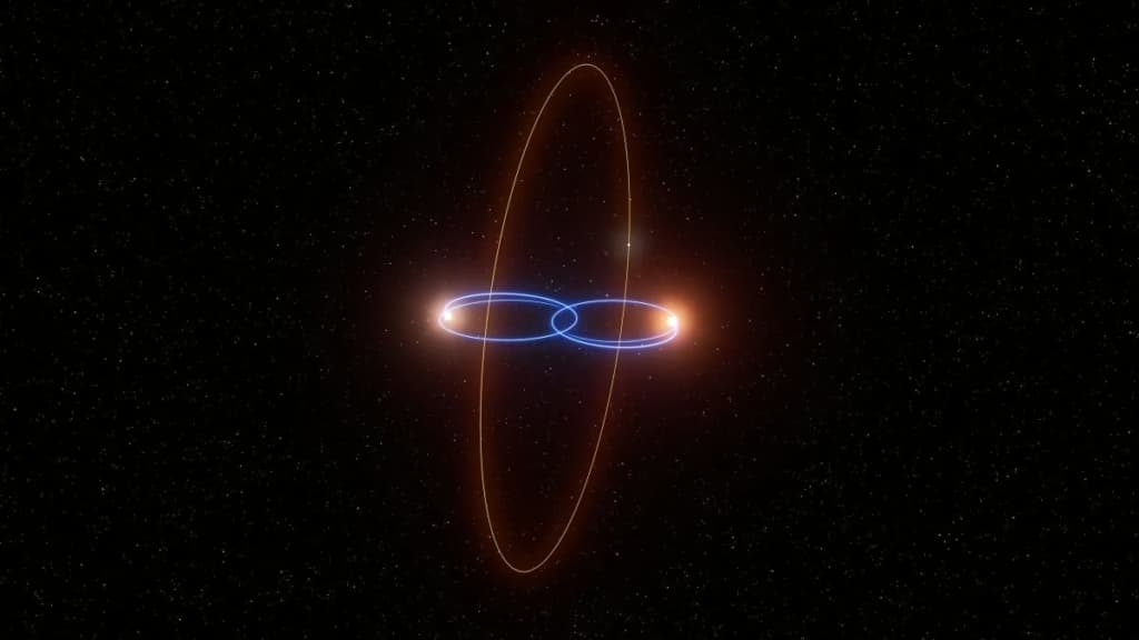 Знайдено планету, що обертається навколо двох зірок під кутом 90 градусів