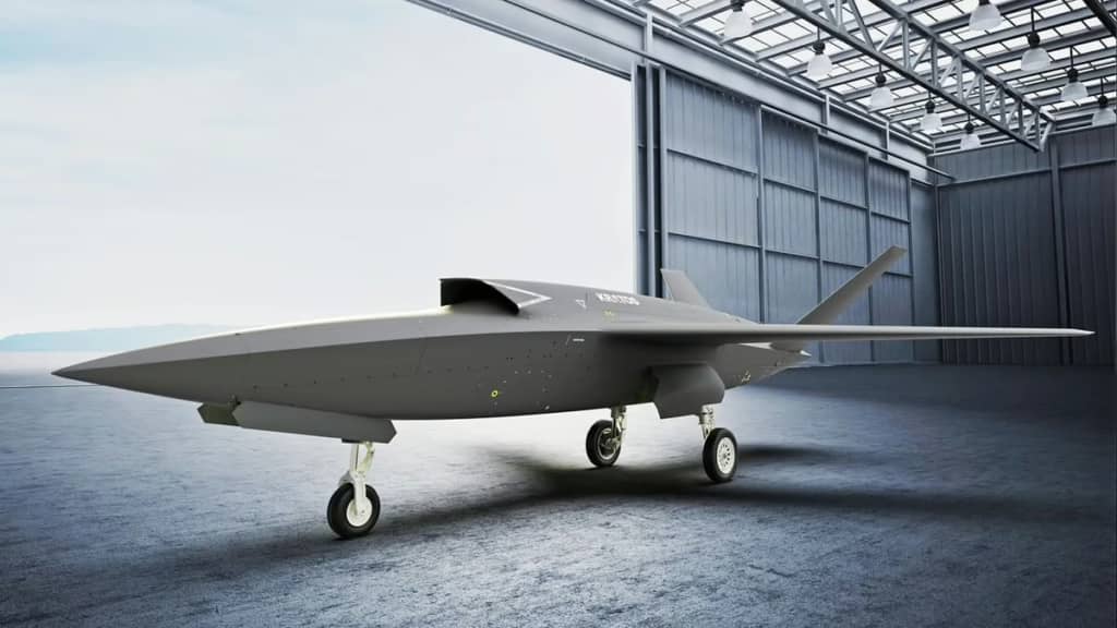 Kratos показала рендер безпілотника XQ-58 Valkyrie із вбудованим шасі