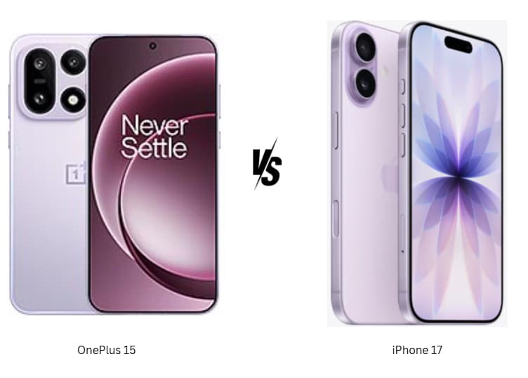 OnePlus 15 та iPhone 17: порівняння дизайну, продуктивності, камери та акумулятора