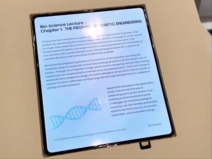 Samsung показала прототип складаного смартфона без видимої складки