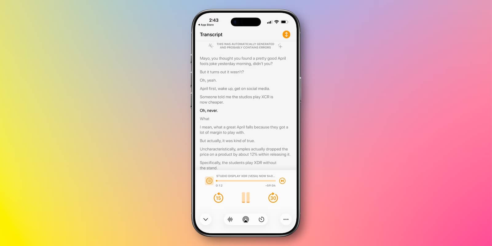 Overcast запускає транскрипцію подкастів у новому оновленні для iPhone