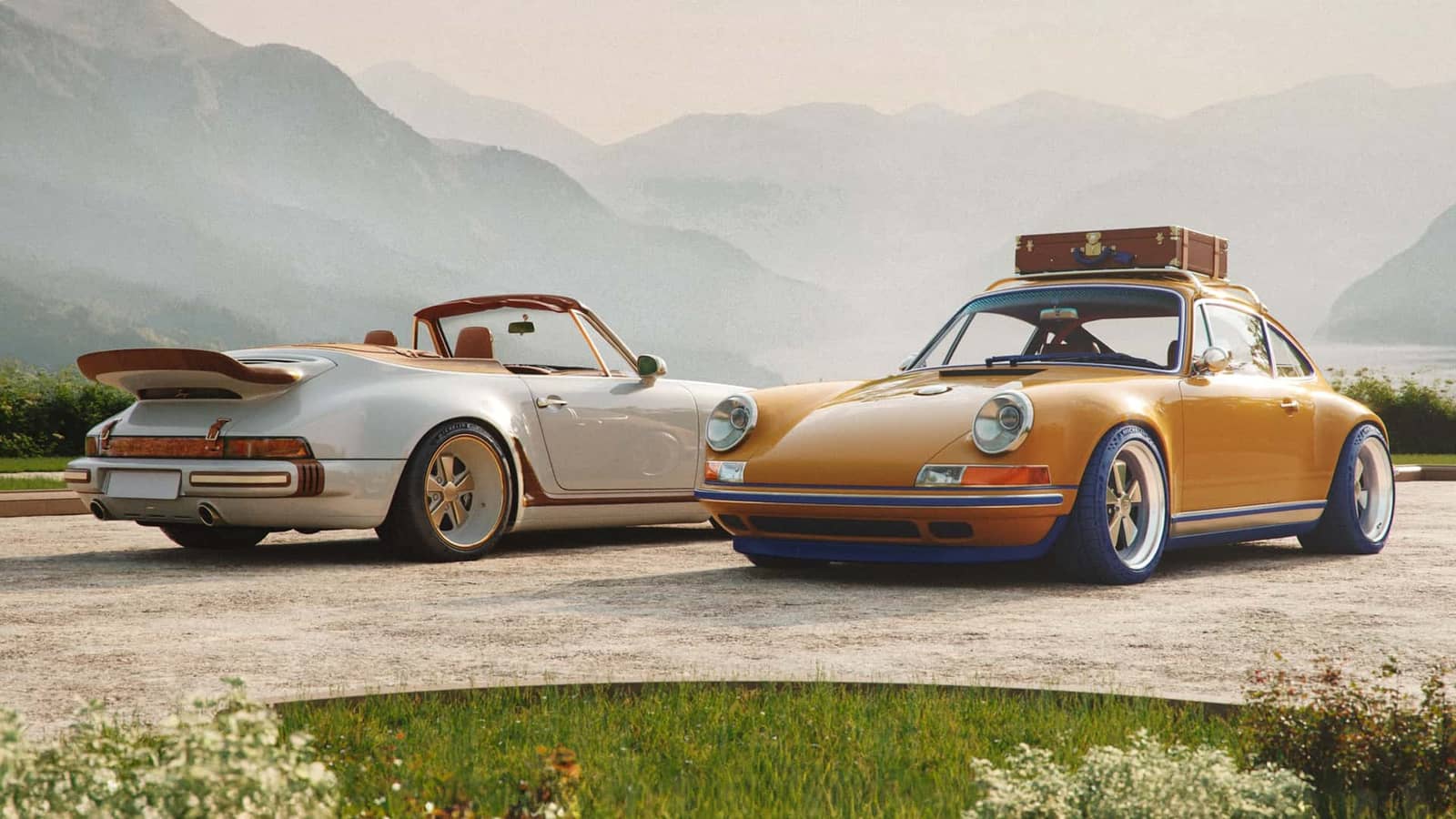 Louis Vuitton та Singer переосмислюють два Porsche 911 з повітряним охолодженням